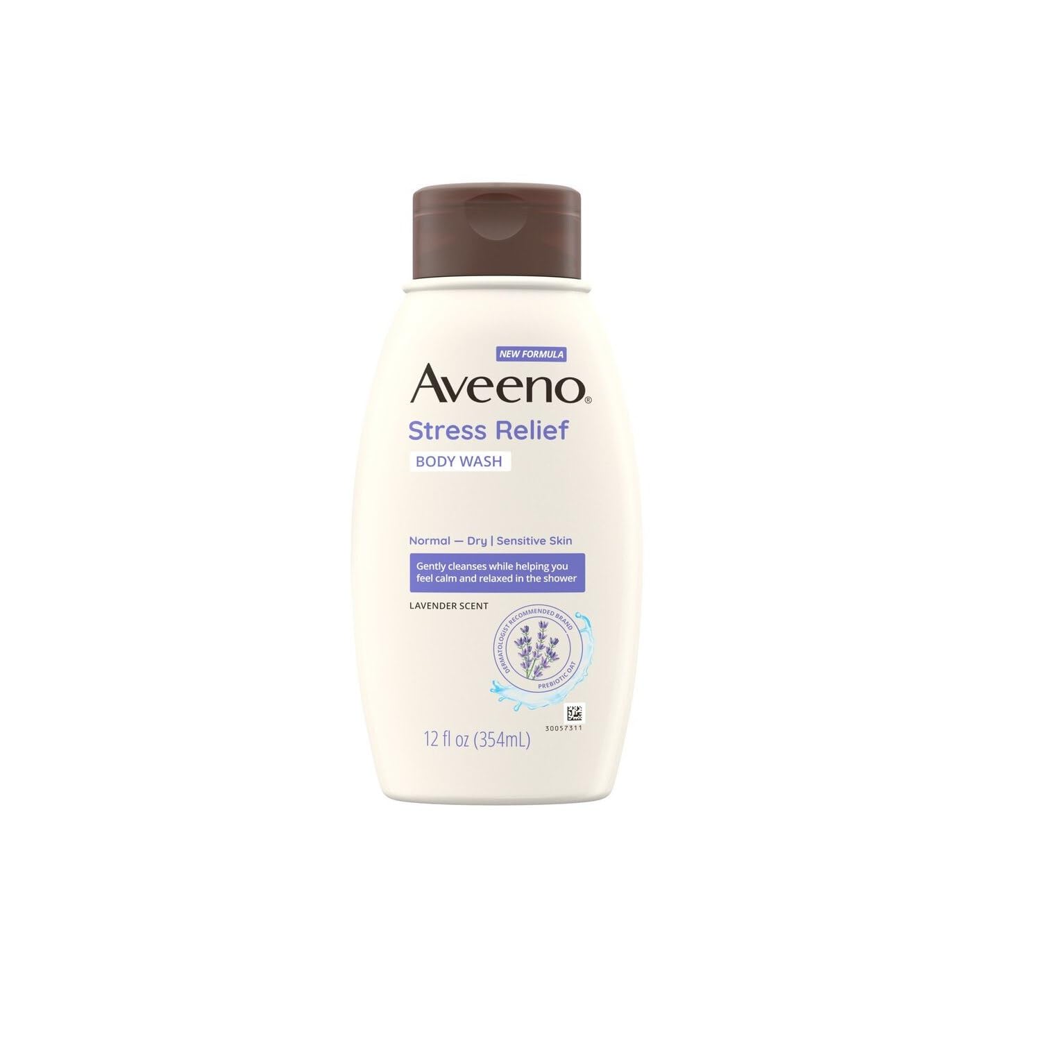 AVEENO Active Naturals Body Wash, Stress Relief 12 oz (Pack of 4)