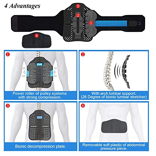 Lower-Back-Support-Belt-Fit-Belly-29535-LSO-Back-Brace-with-Maximum-Decompression-PlateAdjustable-Arch-Back-SupportLower-Back-Brace-WRemovable-Lumbar-Pad-for-Men-Women-Herniated-DiscSciatica
