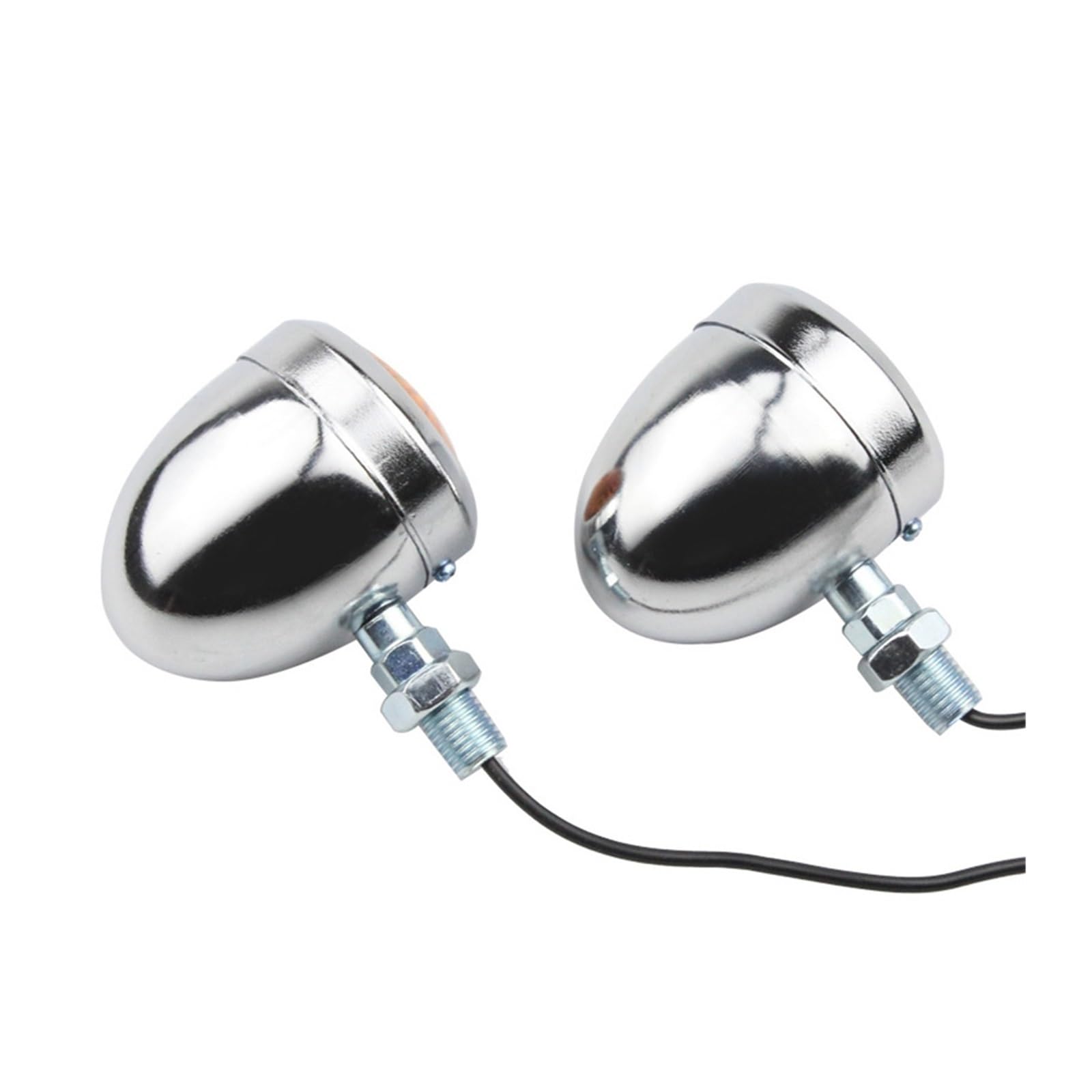 Indicatore di direzione per moto 2 pezzi di svolta per moto per luci segnalazione lampeggiatori illuminazione ambrati modifica lampeggiante retrò universale accessori(A)