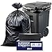 Plasticplace 65 Gallon Extra Heavy Trash Bags , 2.7 Mil, 50"W x 48"H, Black, 25/case