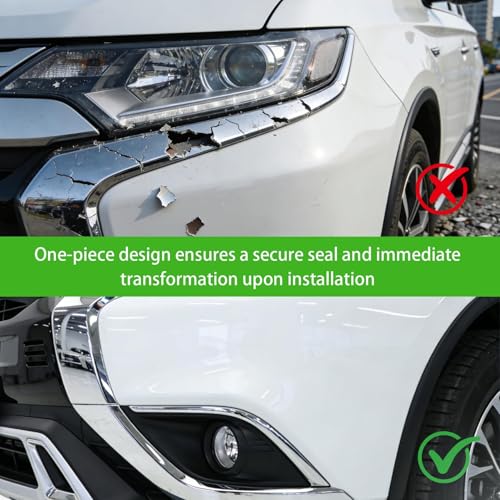 munirater Left Front Bumper Chrome Trim Molding Strip Replacement for 2016-2019 Mitsubishi Outlander MI1047103 MI1047104 by munirater - Used condition - Image 2
