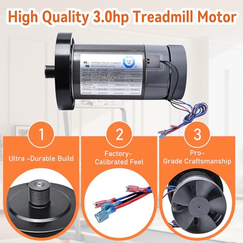 Image of Treadmill Motor with Flywheel, M-405560 130V 3.0HP DC 2238W, Treadmill DC Drive Motor Replacement forNordicTrack C 990 /C 900 I forProForm Performance 800I /THINELINE PRODESK /Power 795