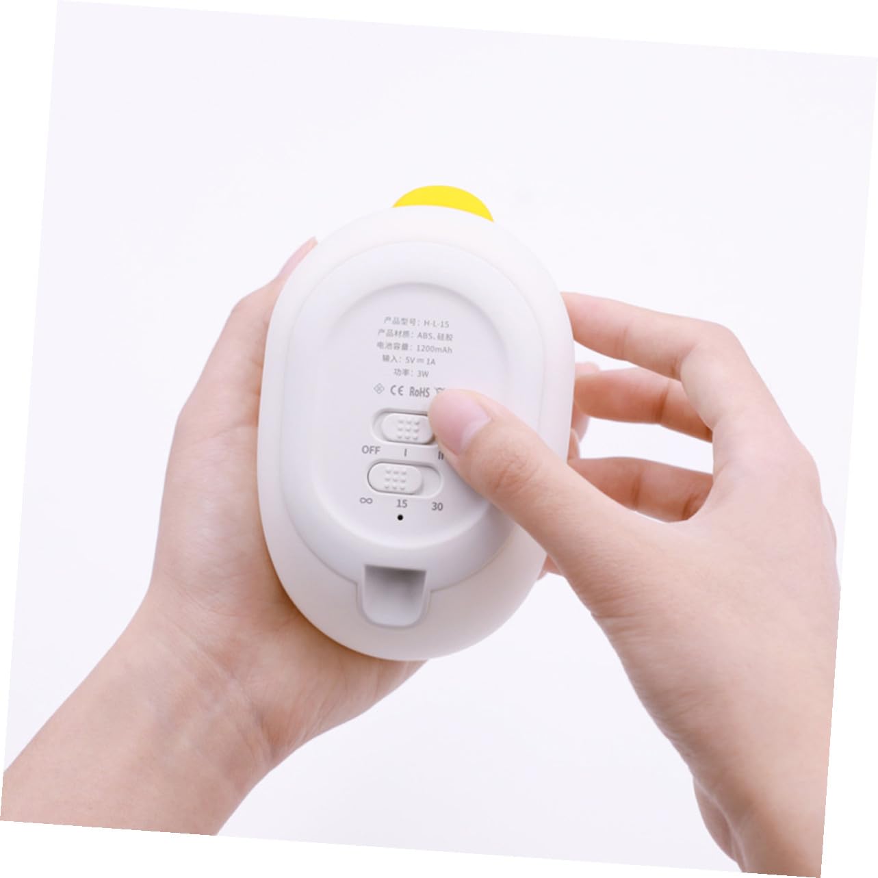 Toddmomy Lámpara de Noche de 1200mah de Silicona Diseño de Dibujos Animados Recargable por USB Control Palmeado para Decoración de Escritorio Hogar