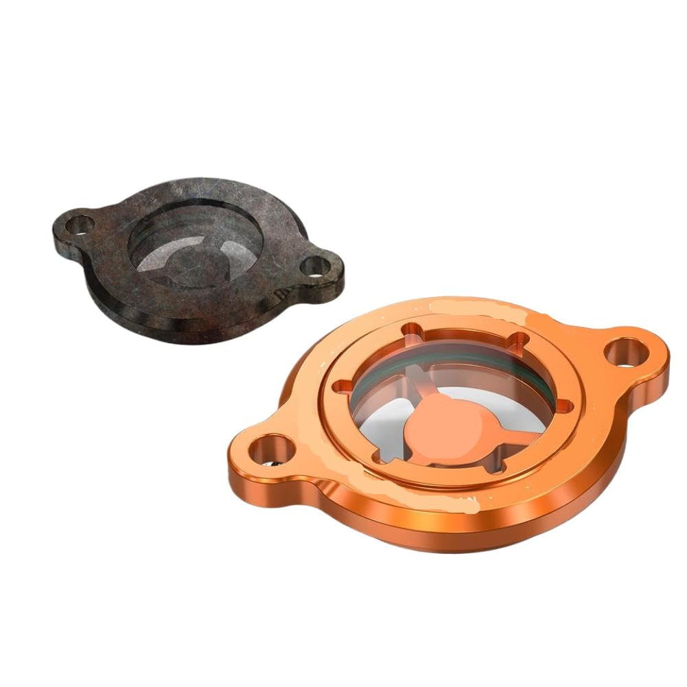 Coperchio filtro olio motore trasparente in alluminio compatibile con 125 200 250 390 2016 2017 2018 2019 2020 2021 2022 2023(black)