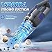 Gxzsk Handheld Vacuum Cordless, 15000PA Strong Suction Hand Held Car Vacuum Cleaner Rechargeable, Portable Hand Vacuum with Multi-Nozzles & Washable Filter for Home Office, Car, Pets