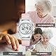 Hearkent Digitale sprechende Uhr für Damen mit Deutscher angenehmer Stimme LCD große Zahlen Uhr für Sehbehinderte, ältere oder Blinde Menschen (schwarz)