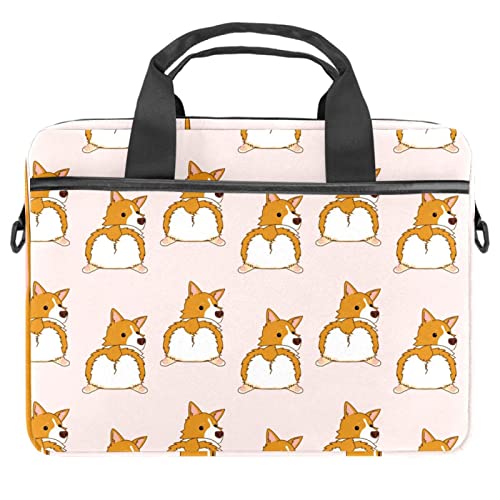 Sac ordinateur 13-14.5 pouces Licorne et Corgi - Sacoche bandoulière 28x36.8 cm