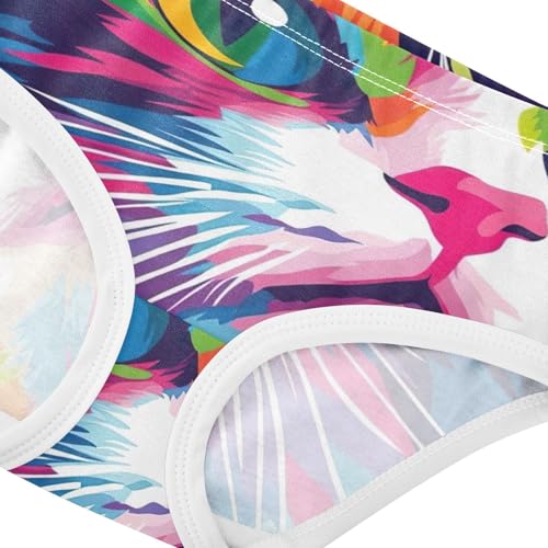 Cotton Girls Underwear Toddler Cute Colorful Cat Cute Panties Girl Flower Kids Briefs Undies 2t4