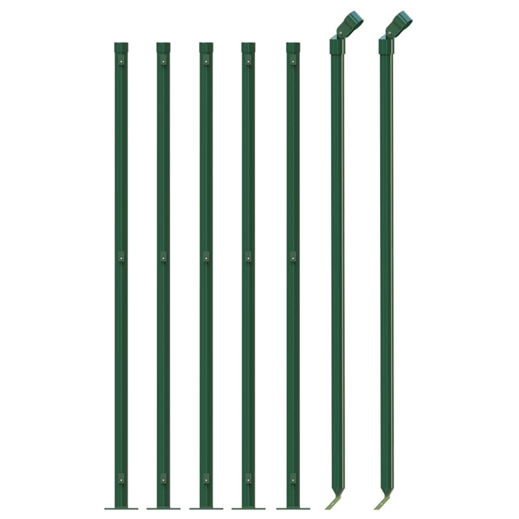 Recinzione a rete metallica verde, 0,8 x 10 m, in acciaio zincato rivestito in PVC, robusta recinzione da giardino per cani e piccoli animali, facile da montare per terreno stagno e