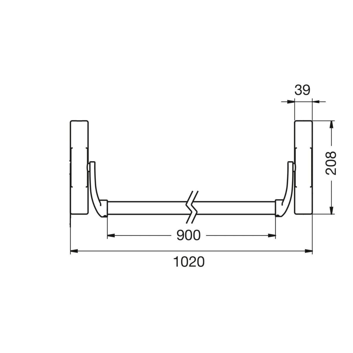 Tesa Assa Abloy – Barre anti-panique, 1970908NV