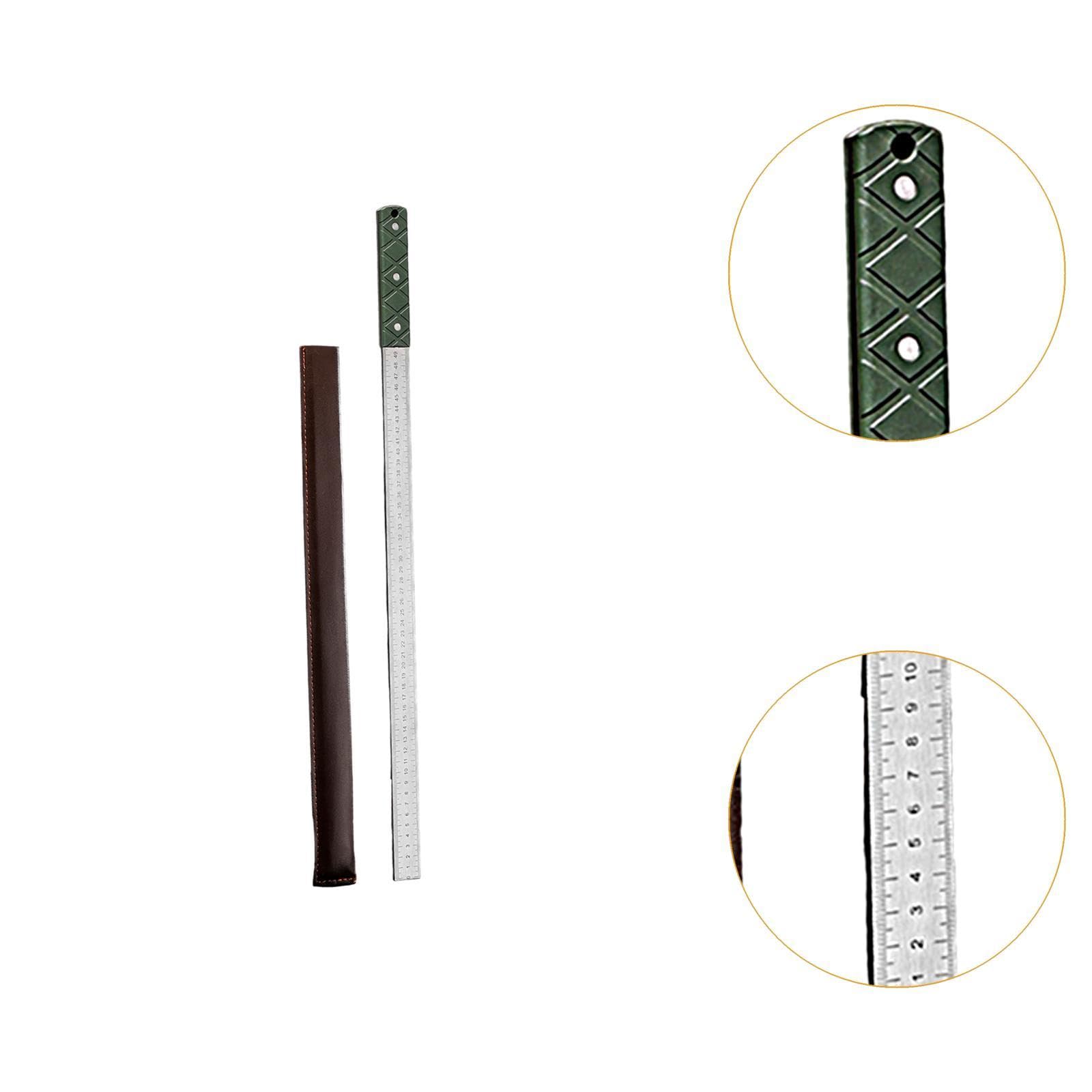 Regla de Metal de Acero Inoxidable, Herramienta de Medición Multifunción de 63 Cm de Longitud, Regla de Medición para Carpintería Y Herramientas