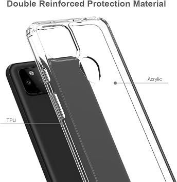 Clear Case For Google Pixel 5A,Heavy Duty Shock Full Body Transparent Phone,Slim Anti-Scratch Absorption(Transparently)