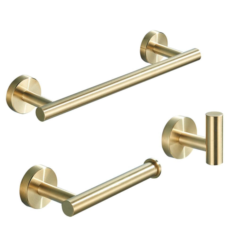 Ensemble d'accessoires salle de bain or brossé inox anti-rouille kit complet