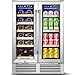 BODEGA Wine and Beverage Refrigerator, 24 Inch Dual Zone Wine Cooler, with Smart APP Control and 2 Safety Locks,Soft LED Light Hold 19 Bottles and 57 Cans, Built-In or Freestanding