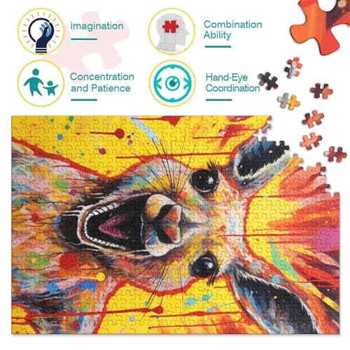 Puzzle de 1000 piezas de canguro colorido, el regalo de relajación perfecto para adultos 4