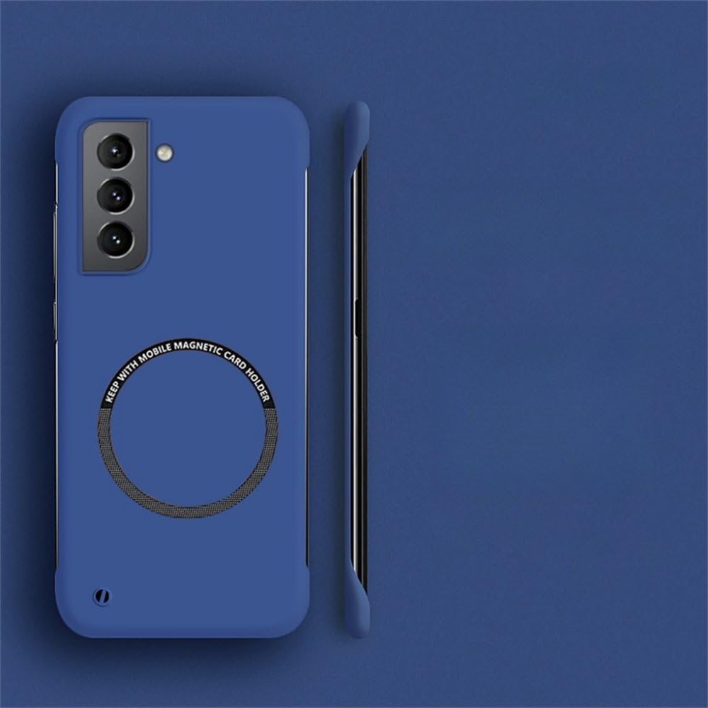 Funda magnética Ultrafina para teléfono sin Marco para PC para Samsung Galaxy S24 S23 S22 S21 S20 FE Plus Nota 20 Funda Ultra Mate, Azul Oscuro, S23 FE