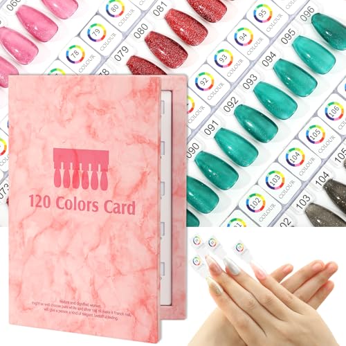 Livre d'échantillons magnétiques pour ongles de 120 couleurs pour salon de manucure