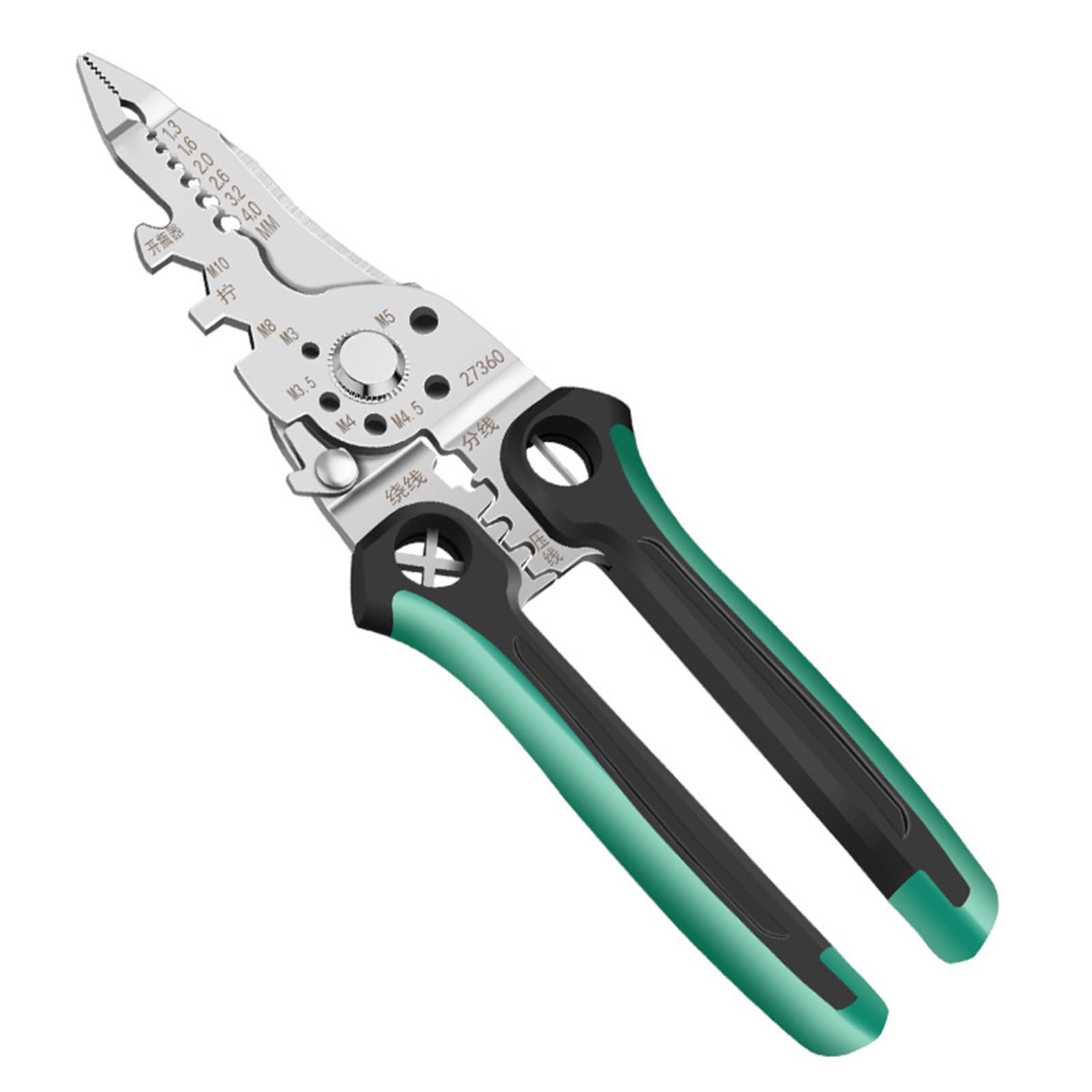Hsioluted Electrician Wire Stripper Pliers Featuring 7Functions As Stripping Cutting Gripping With Comfortable Nonslip Handle Home Electric Tool