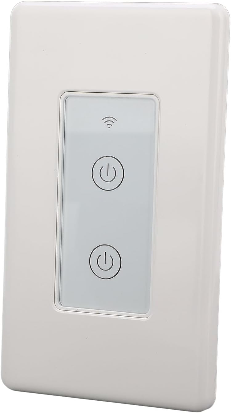 Smart Wall Switch 2 Gang Touch Glass Panel Support Voice Control Wireless Light Switch AC100‑240V.
