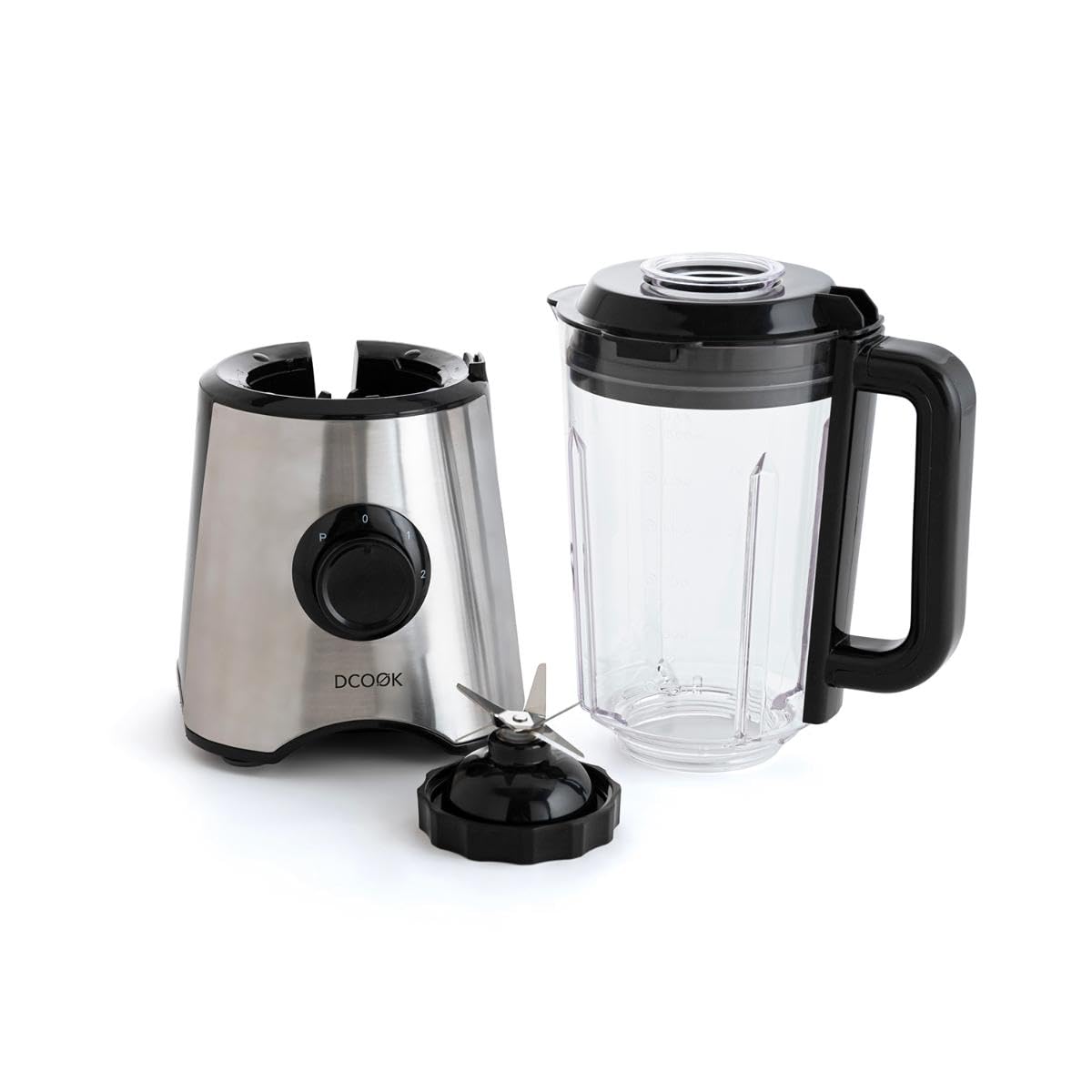 DCook Batidora De Vaso Gallery de Pp – Polipropileno 1,8l 1000w | Acero, Pp – Polipropileno, acabado metalizado, 1,8l 1000w
