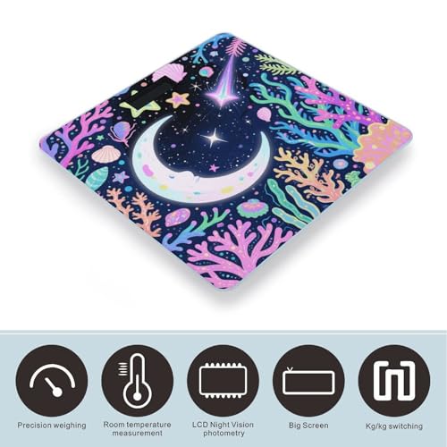 Báscula de baño digital con pantalla LED y vidrio templado miniatura 3