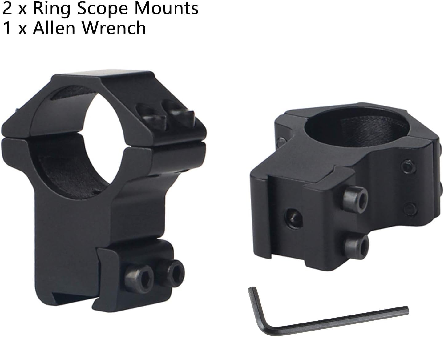 Perfil táctico de Anillo de 25.4 mm Adaptador de Anillos de Montaje con rieles de 11 mm para Caza Airsoft
