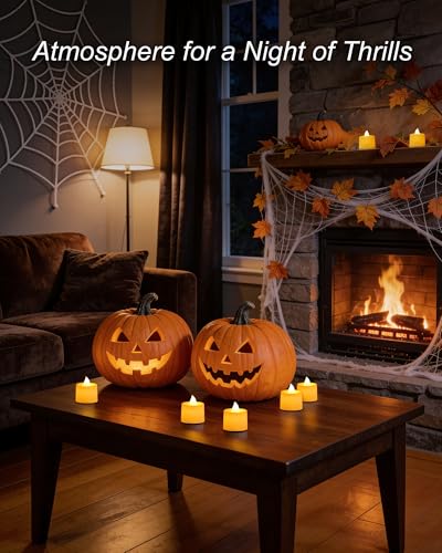Velas LED sin llama Homemory pack de 24 luces de té blanco cálido para decoración 3