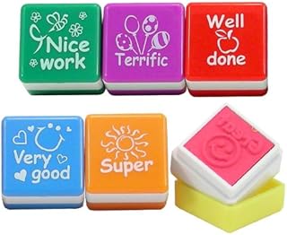 MunchieMoosKids 6X Teachers Stampers Well Done, Super, Great, Nice Work, Very Good, Terrific