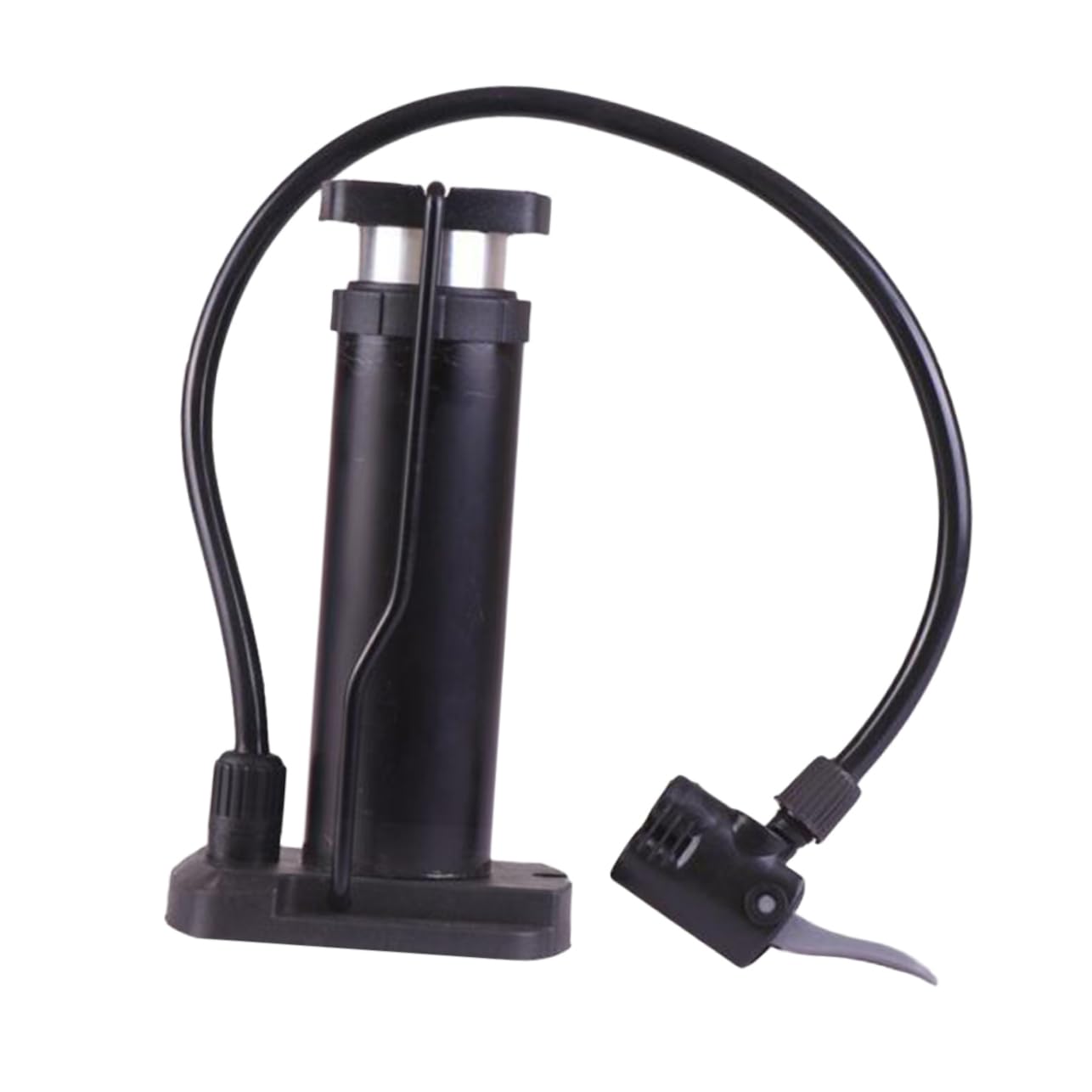 KICHOUSE 1Pc High Pressure Tire Floor Pump with Foot Pedal and Barometer Portable Inflator for Bikes and More Compact Design Easy to Use Black