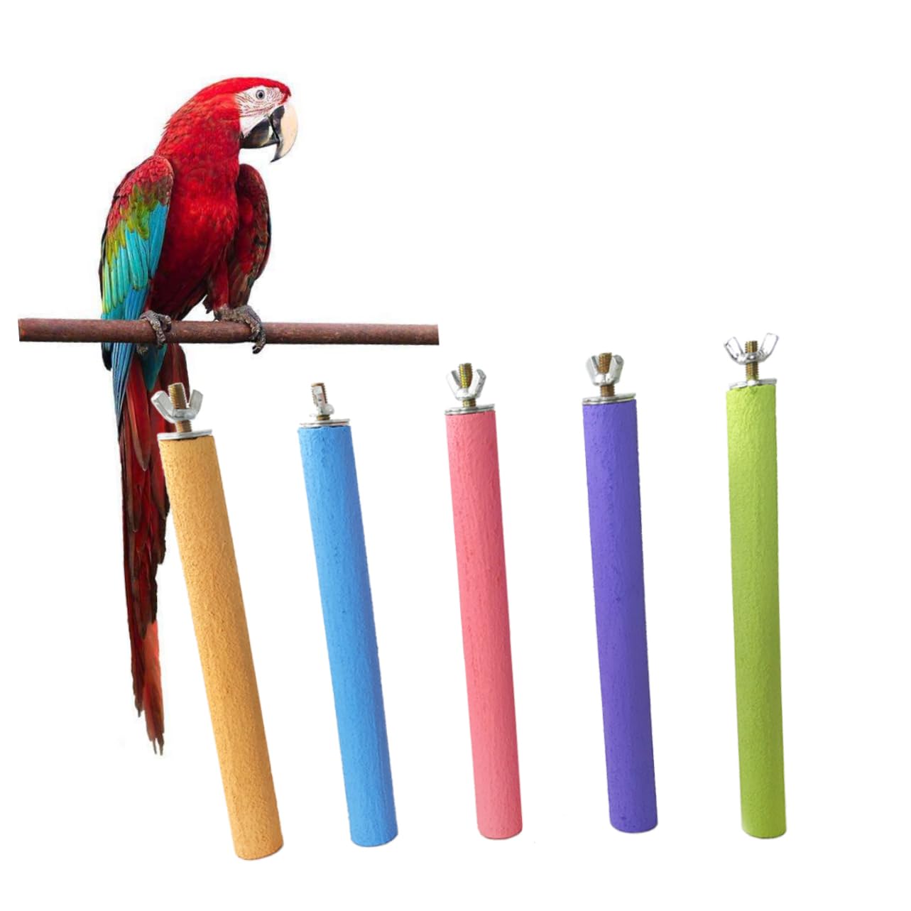 HANABASS 10pièces De Meulage pour Oiseaux Naturel Jouet à Grincer pour Perchoir De Perruches Accessoire De Cage pour Oiseaux Aléatoires