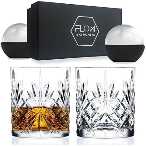 FLOW Barware Classic Whiskey Glasses Set of 2 Cover