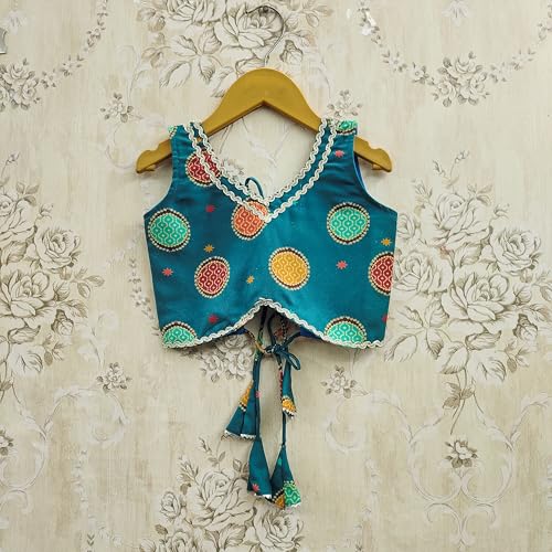 Image of Kids Lehenga Choli Set for Girls Rayon Printed Lehenga with Stylish Blouse & Georgette Dupatta | Ethnic Wear for Girls | Navratri, Wedding