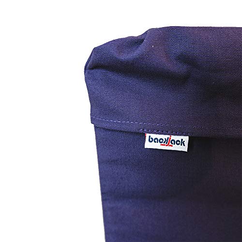 Image of Original BackJack-Made in THE USA- Folding Purple Cotton Fabric Lightweight Floor Seating Chair for Gaming, Families, Parents, Daycare, Back Support, Reading, Yoga, Meditation, Dorm