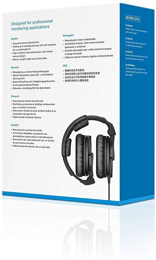 Sennheiser HD 280 PRO Closed-Back Over-Ear DJ & Monitoring Headphones |  Collapsible Design & Swivelling Ear Cups | 3M Coiled Cable & 1/4" Jack  Adaptor Included (506845) : Amazon.co.uk: Musical Instruments &