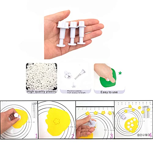 Star Mini Fondant Plunger Cutter Set Cake Cookies Cupcake Decorating Tool Diy Mold, 3-Pack,Small #TOP2