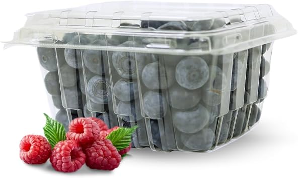 35 PACK - Plastic Berry Basket/Produce Containers - Pint Size for Blueberries, Raspberries, Strawberries