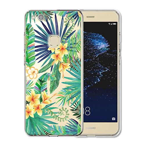 YIGA Huawei P10 Lite Cover Moda Fiore Foglie Verdi...
