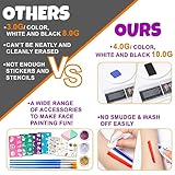 Face Painting Kit, 20 Colors Face Paints for Children, Non-Toxic & Washable Face Piant for Halloween Make Up, Including Glitter, Stencil, Tattoo for Kids - Unique Gift - Image 7