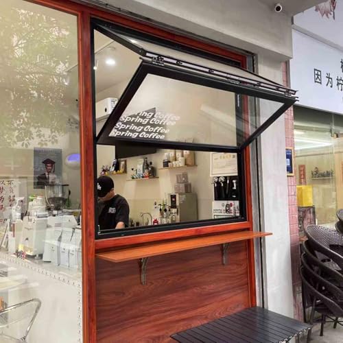 Ventana de aleación de aluminio para camiones de alimentos, diseño deslizante de vidrio templado para cocinas comerciales, remolques de alimentos, chozas de pollo y soluciones de catering móvil