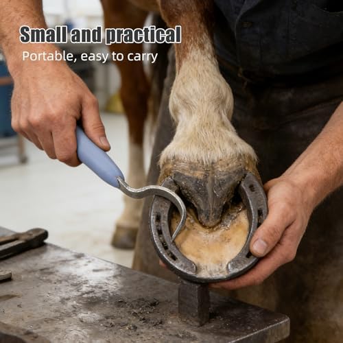 GALPADA Stable Cleaning Tools Ergonomic Horse Hoof Pick Metal Horse Hoof Pick Grooming Tool in Stable - 3
