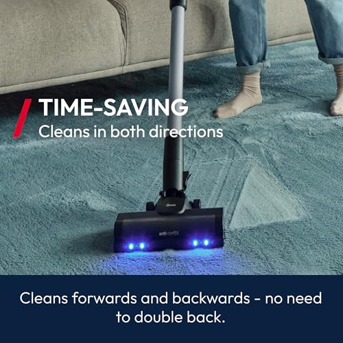 Hoover HF6 Cordless Stick Vacuum Cleaner, Floor Sensor, Dual Way Clean, Up to 100 Min Runtime, Anti Hair Wrap, Double Edge Cleaning, Versatile, QuickPark, Portable, 660w [HF610H]