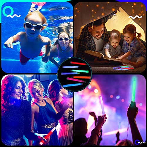 140 Pcs Glow Sticks In Bulk, 6 Inch Ultra Bright Glow Sticks Emergency Light Sticks Glow In The Dark Last For 6 To 12 Hours Chem Light Sticks For Kids Party Camping Hurricane Survival Kit, 7 Colors #TOP5