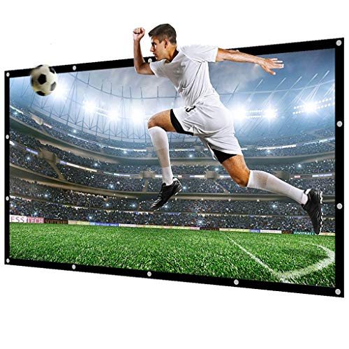 Pantalla proyector 84 pulgadas 16:9 portátil ideal para películas en casa y terrazas