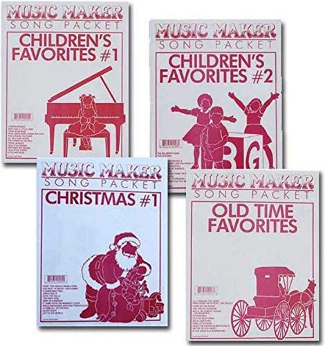 Songsheets for Lap Harp, Music for Music Maker, Zither: 48 songs - Children's Favorites #1, Children's Favorites #2, Old Time Favorites, Christmas #1