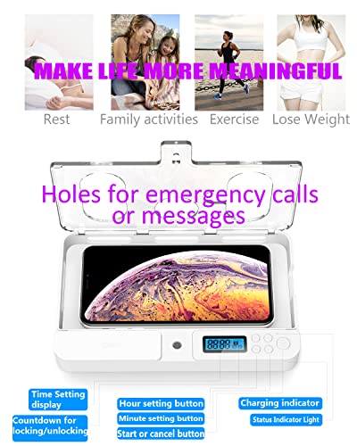 Idiskk Cell Phone Lock Box With Timer, Iphone Locker Box For Samsung & Google & Iphone 14 /13/12/11 (Pro/Pro Max And Mini),X/Xr/8/8 Plus, Help Kids/Students/Parents Be Away From Phone Addiction #TOP2