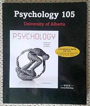 Paperback Psychology 105 - University of Alberta Custom Edition Book