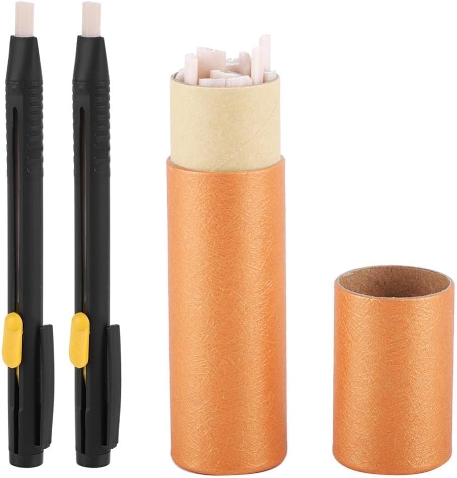 Anu Limen 2 Tailors Chalk Pens with 20 Refills, Erasable Fabric Marking Pens, Wax Liner for Sewing, Glass, Ceramics and Furniture