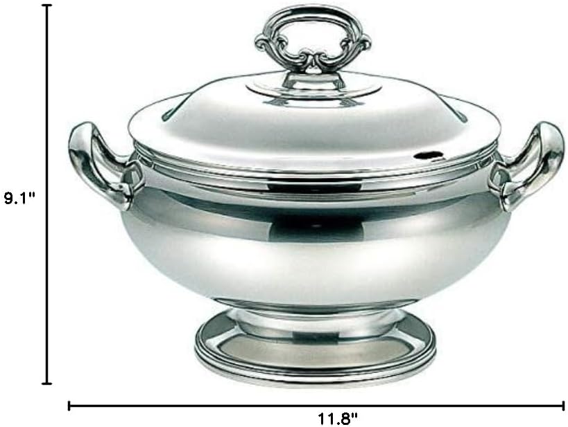 Sanho Sangyo 03044230 Serving Cutlery, Silver, L B, Oval Soup Tulin