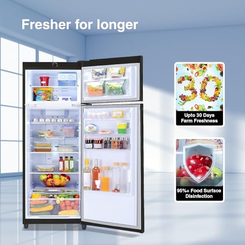 Image of Godrej Edge 294 L 2 Star 5 Years Comprehensive Warranty with Nano Shield Technology Inverter Frost Free Double Door Refrigerator Appliance (RT EONVALOR 310B 25 RCIM FS ST, Fossil Steel)