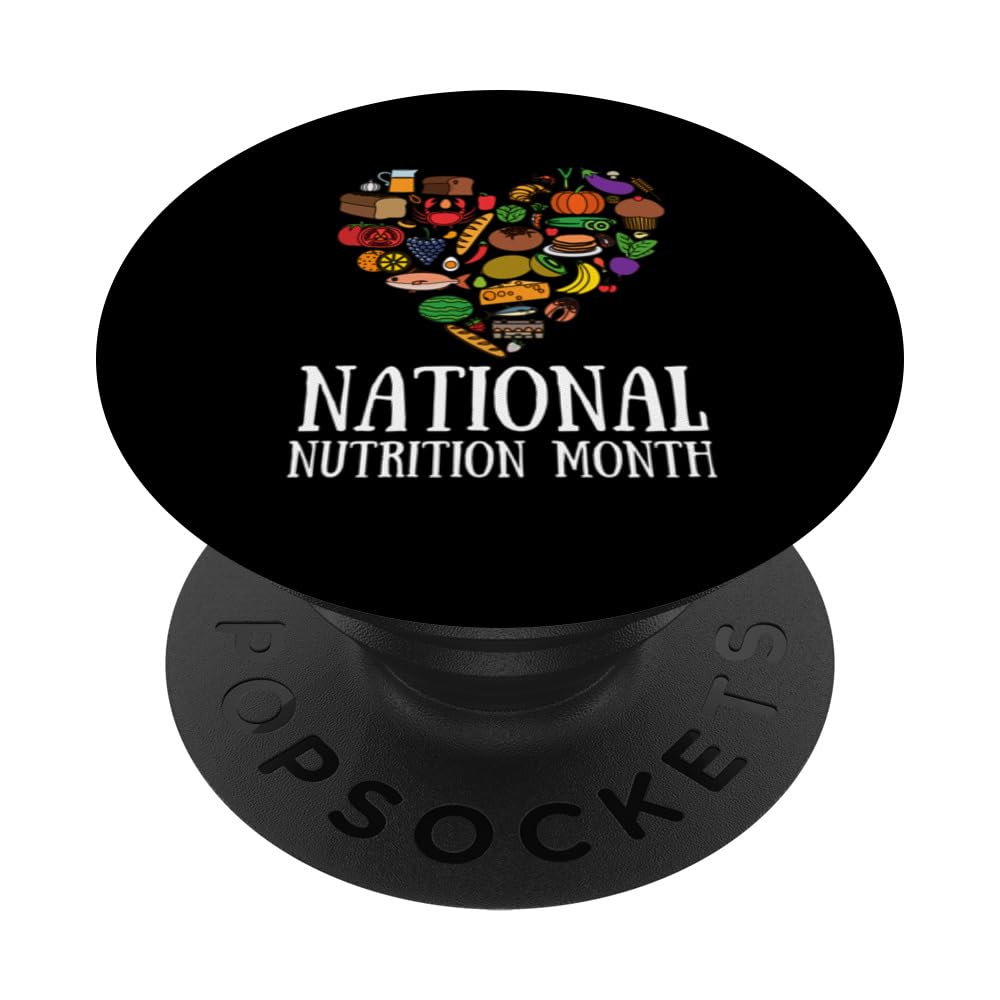 Holistic Nutritionist National Nutrition Month PopSockets Swappable PopGrip, Black